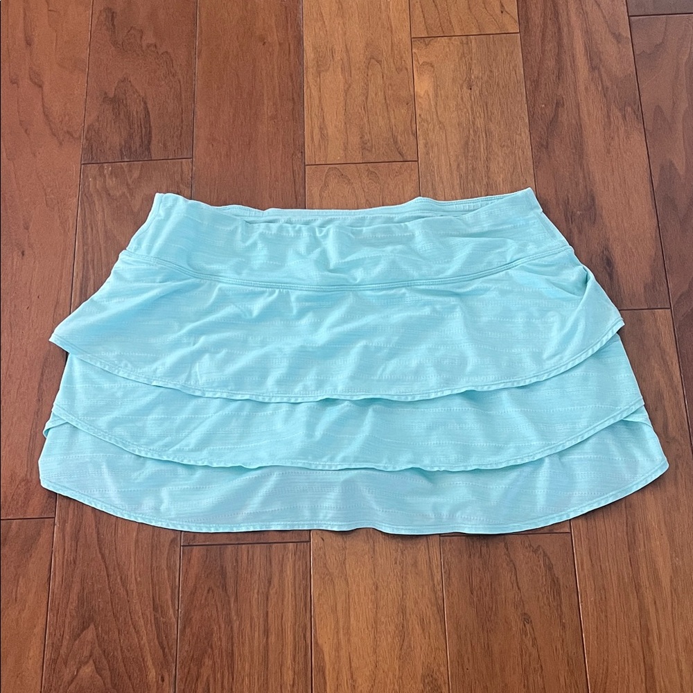Athleta Aqua Layered Mini Skirt